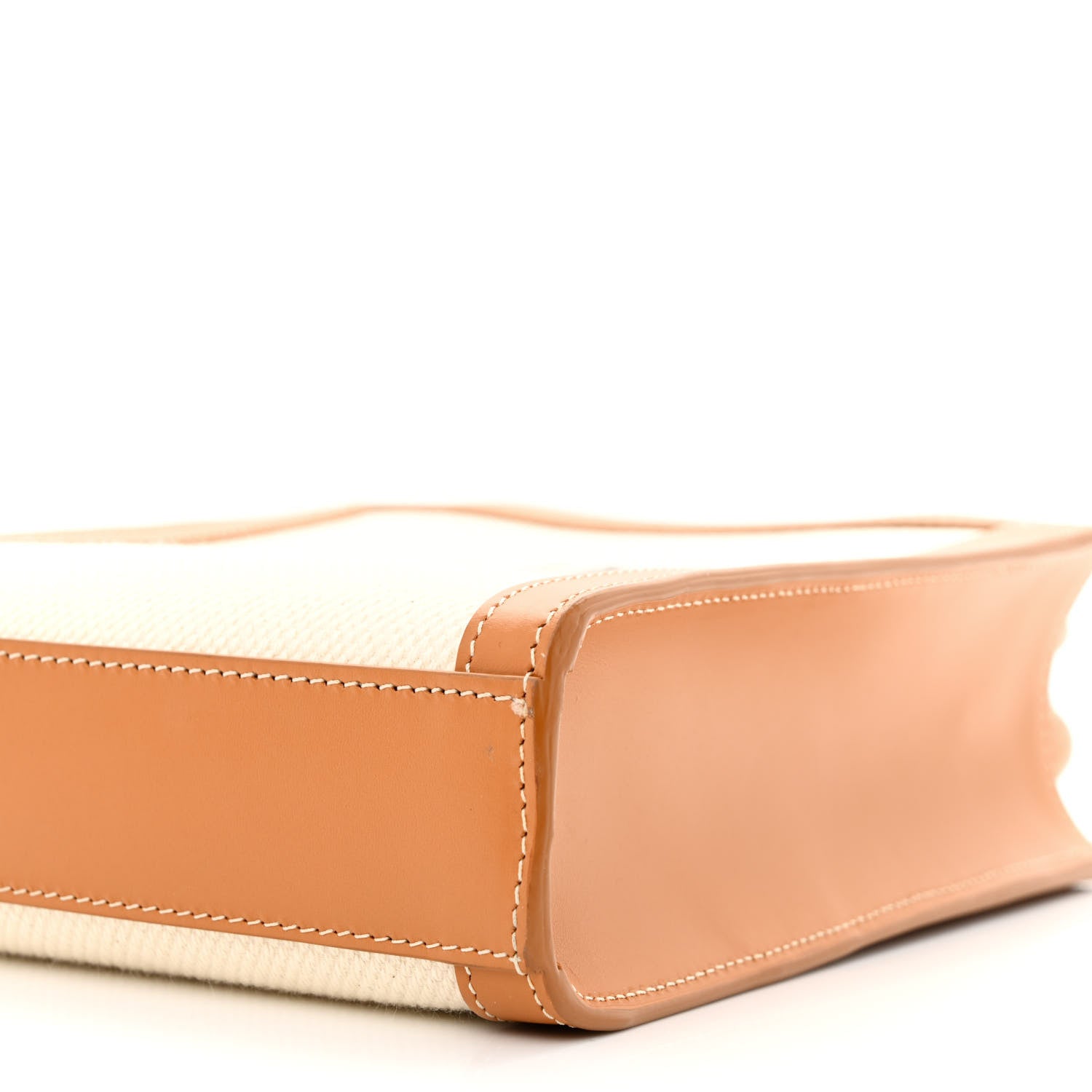 Celine Canvas Calfskin Mini Vertical Cabas Natural Tan 9 of 10