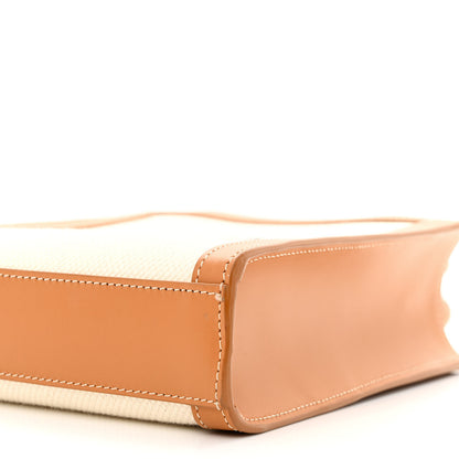 Celine Canvas Calfskin Mini Vertical Cabas Natural Tan 9 of 10