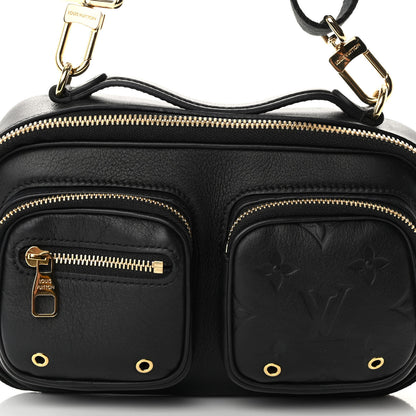 Louis Vuitton Calfskin Monogram Embossed Utility Crossbody Black 7 of 9