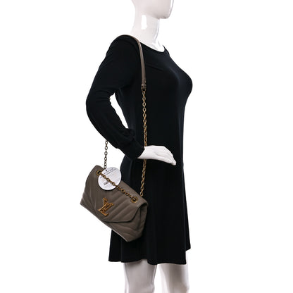 Louis Vuitton Calfskin LV New Wave Chain Bag Taupe 2 of 9