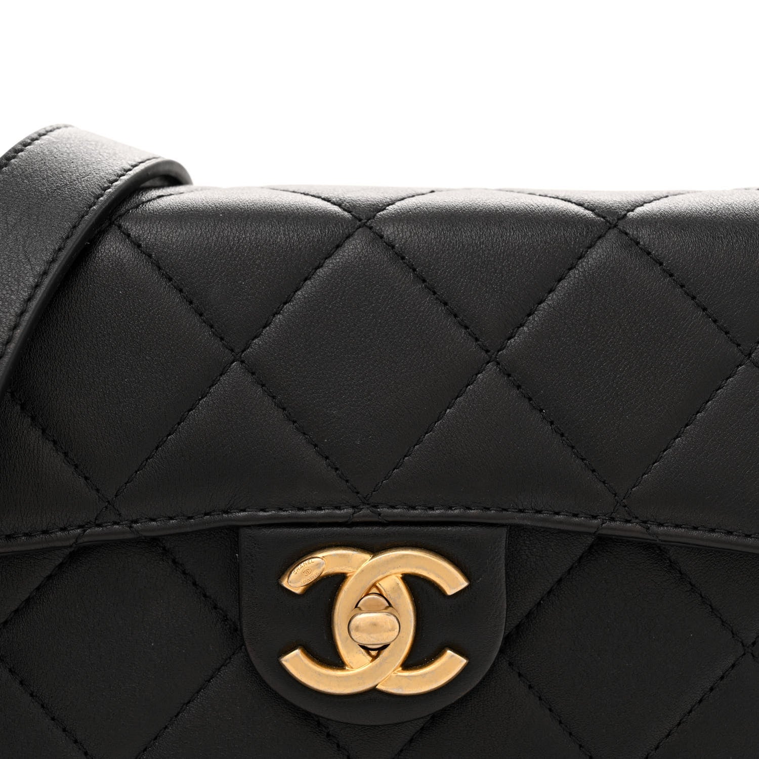 Chanel Calfskin Quilted Moon Messenger Black 8 of 11