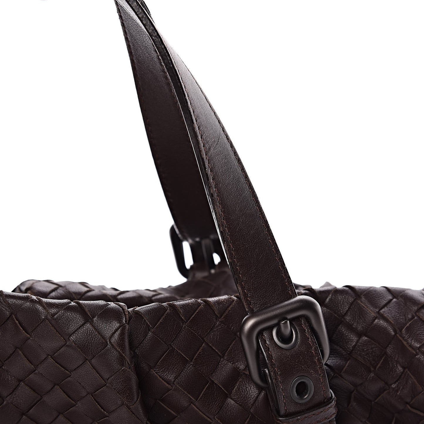 Nappa Intrecciato Pleated Tote Ebano