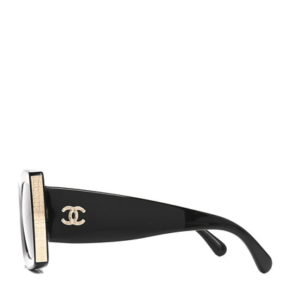 Chanel Acetate Rectangle Sunglasses 5435 Black 3 of 7