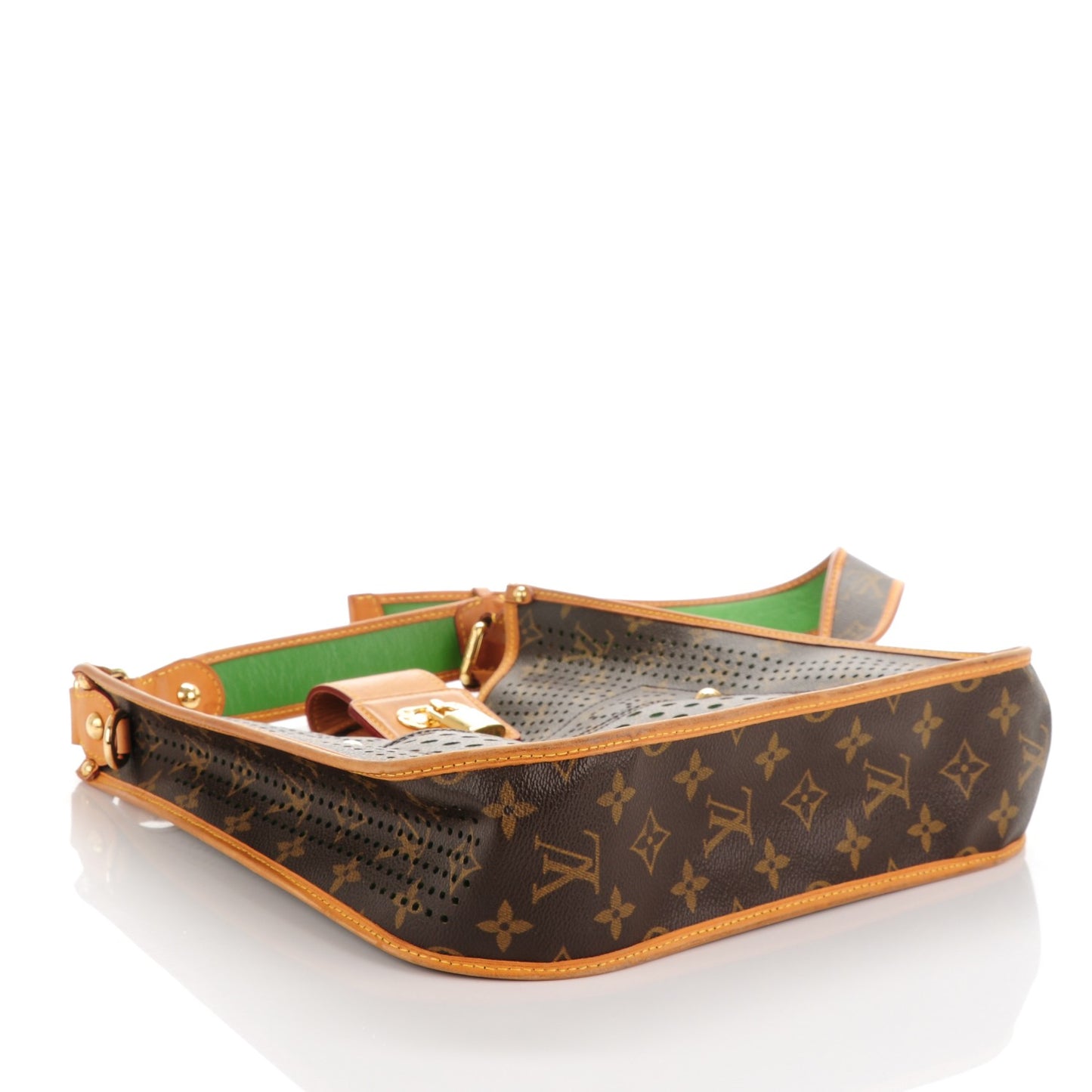 Monogram Perforated Musette Green