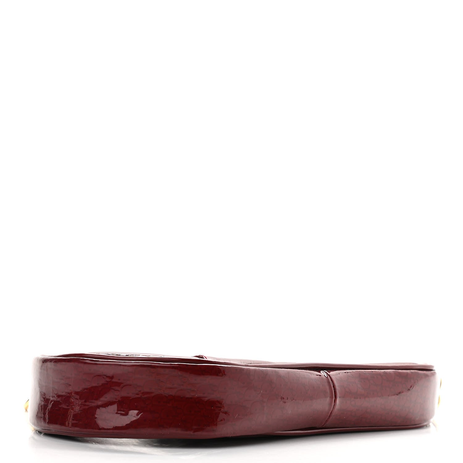 Christian Dior Patent Monogram Mini Saddle Pochette Red 4 of 12