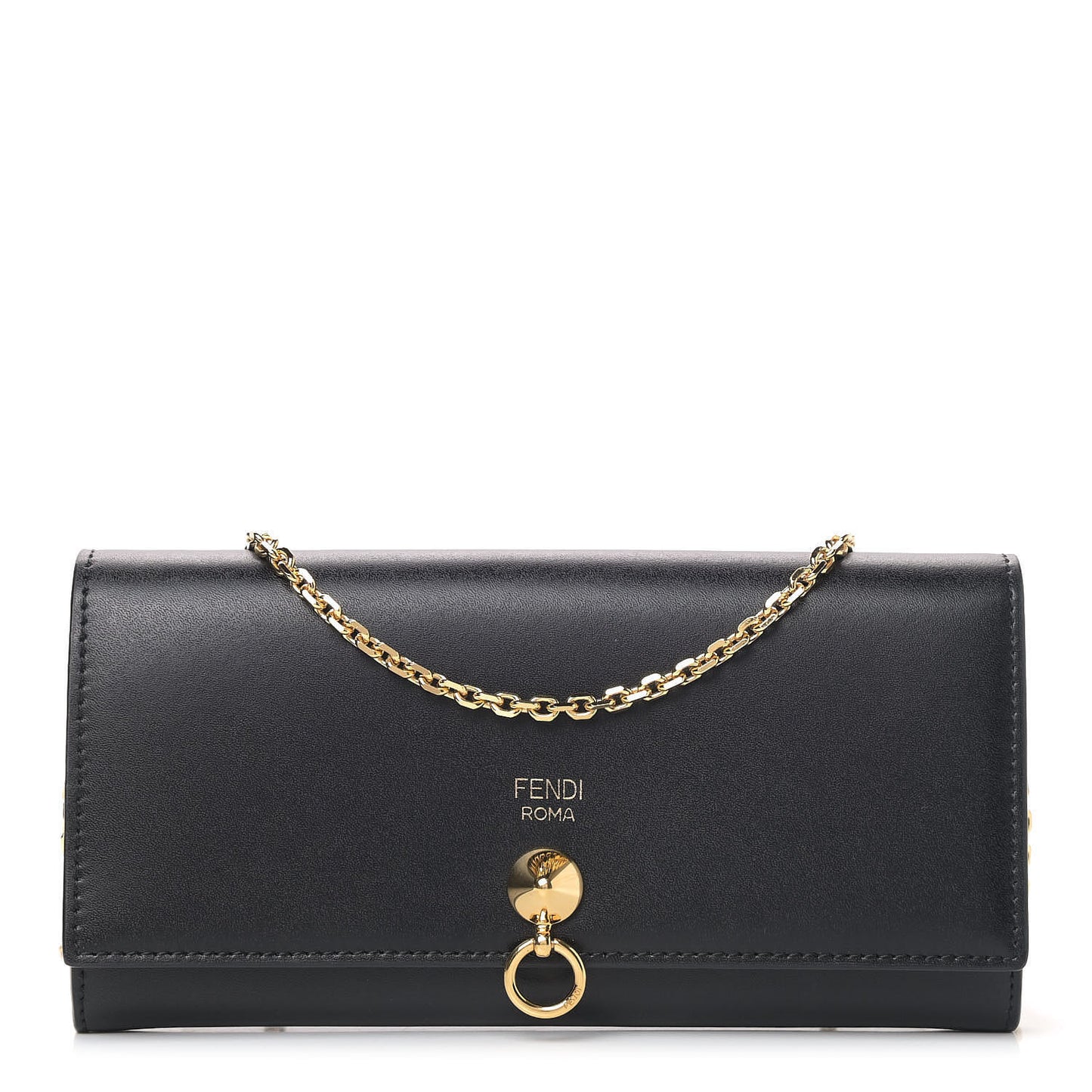 Vitello Liberty Century Lucido By The Way Continental Wallet On Chain Black