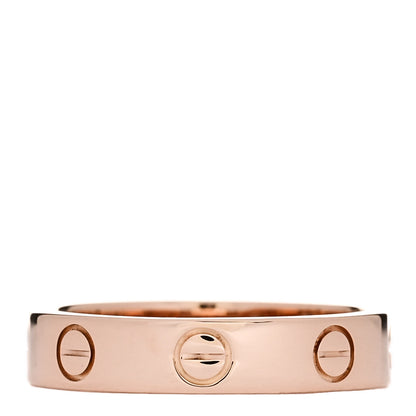 Cartier 18K Pink Gold Diamond 4mm LOVE Wedding Band Ring 50 5.25 3 of 4