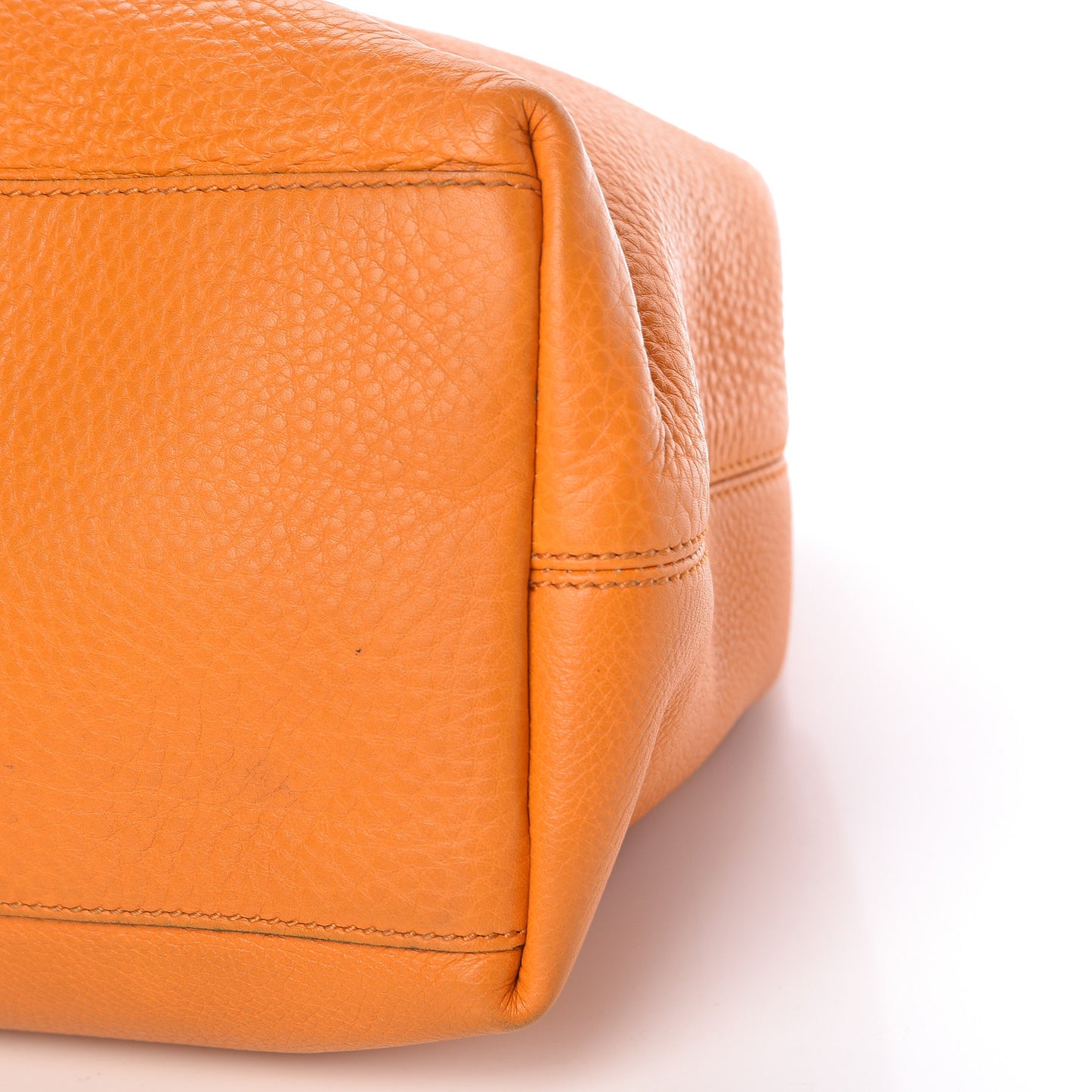 Pebbled Calfskin Medium Soho Chain Shoulder Bag Curcuma