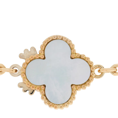 Van Cleef & Arpels 18K Yellow Gold Onyx Mother of Pearl 16 Motifs Magic Alhambra Necklace 4 of 6