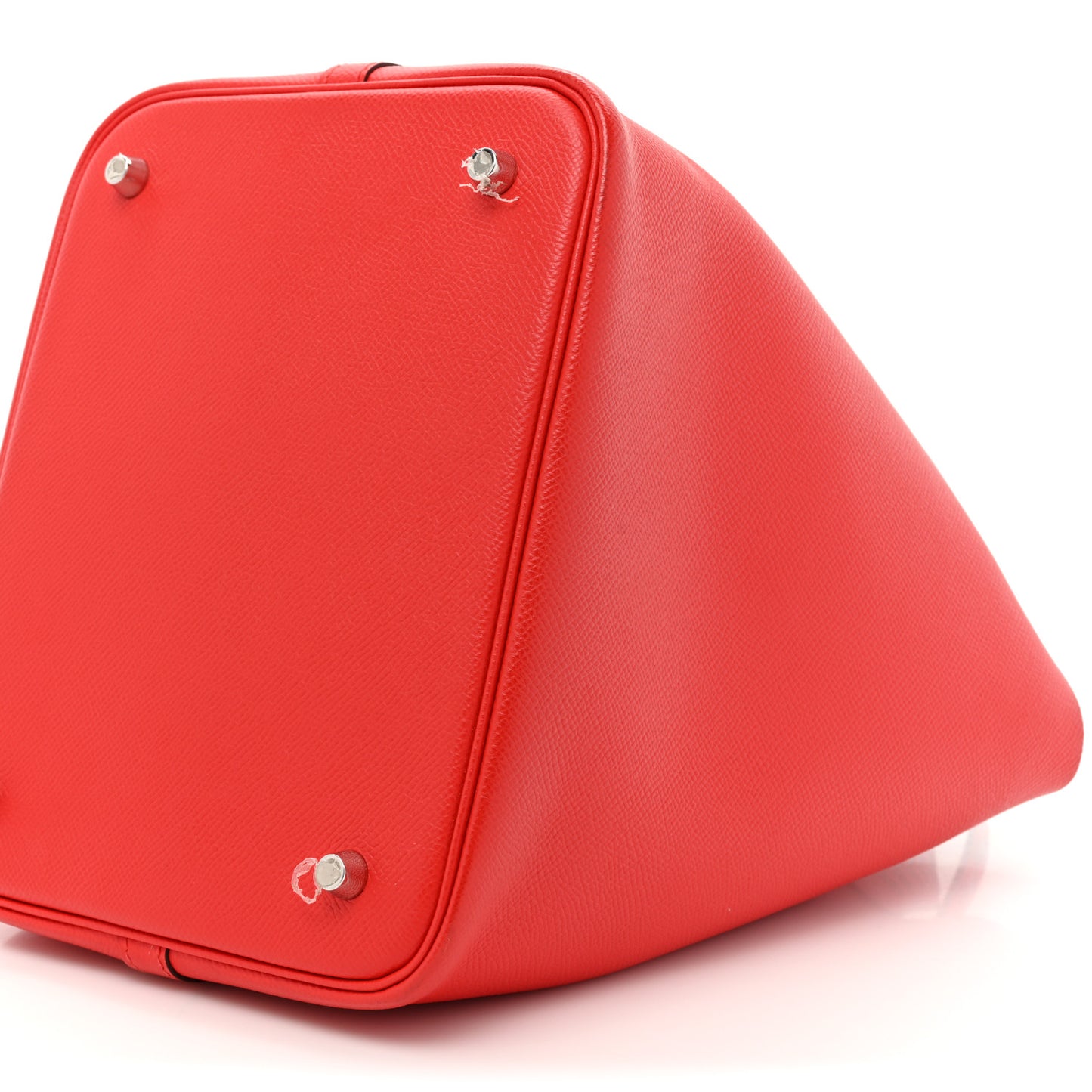 Epsom Tressage De Cuir Picotin Lock 22 MM Rouge Coeur Bleu du Nord Rouge H