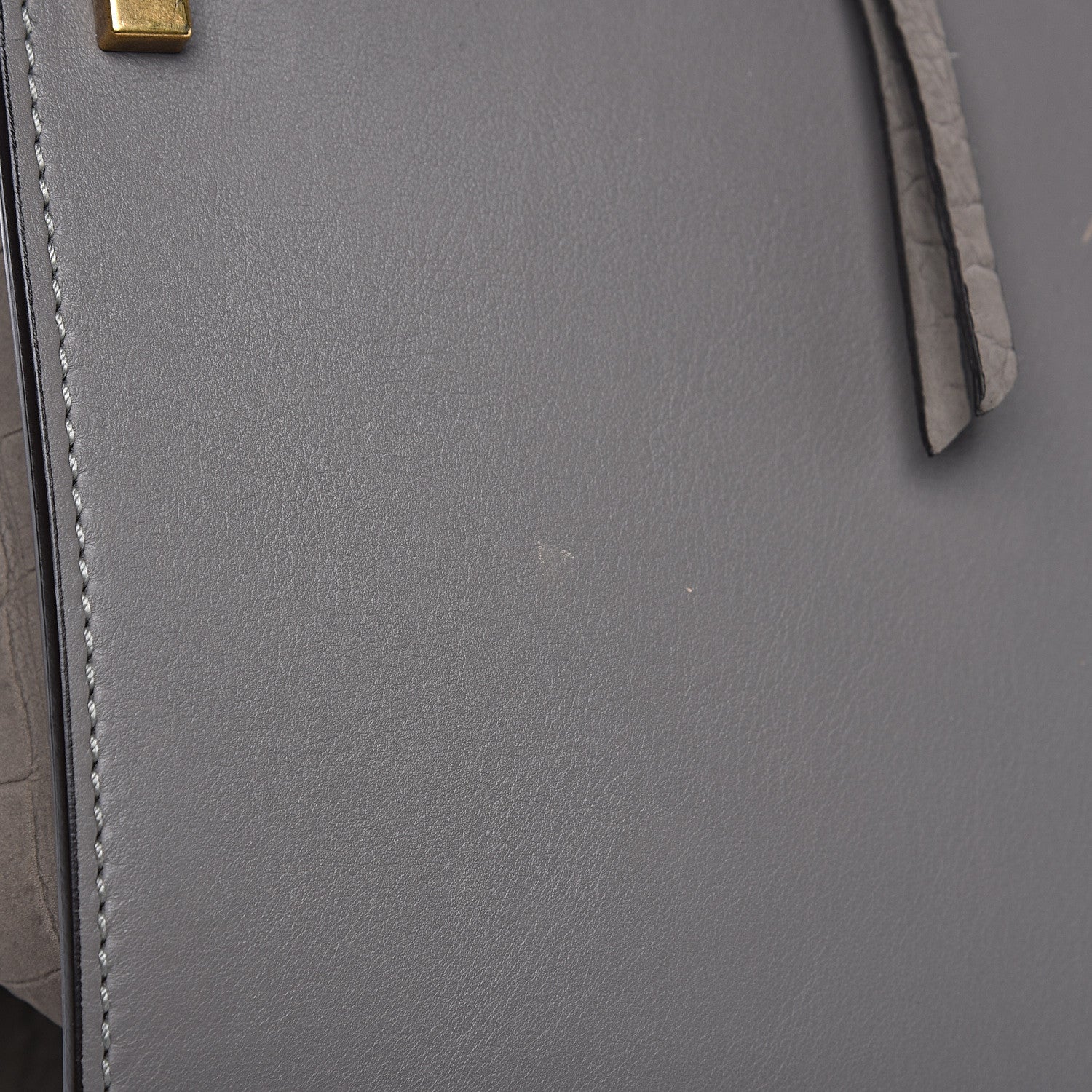 Celine Crocodile Embossed Nubuck Medium Phantom Luggage Grey 8 of 12