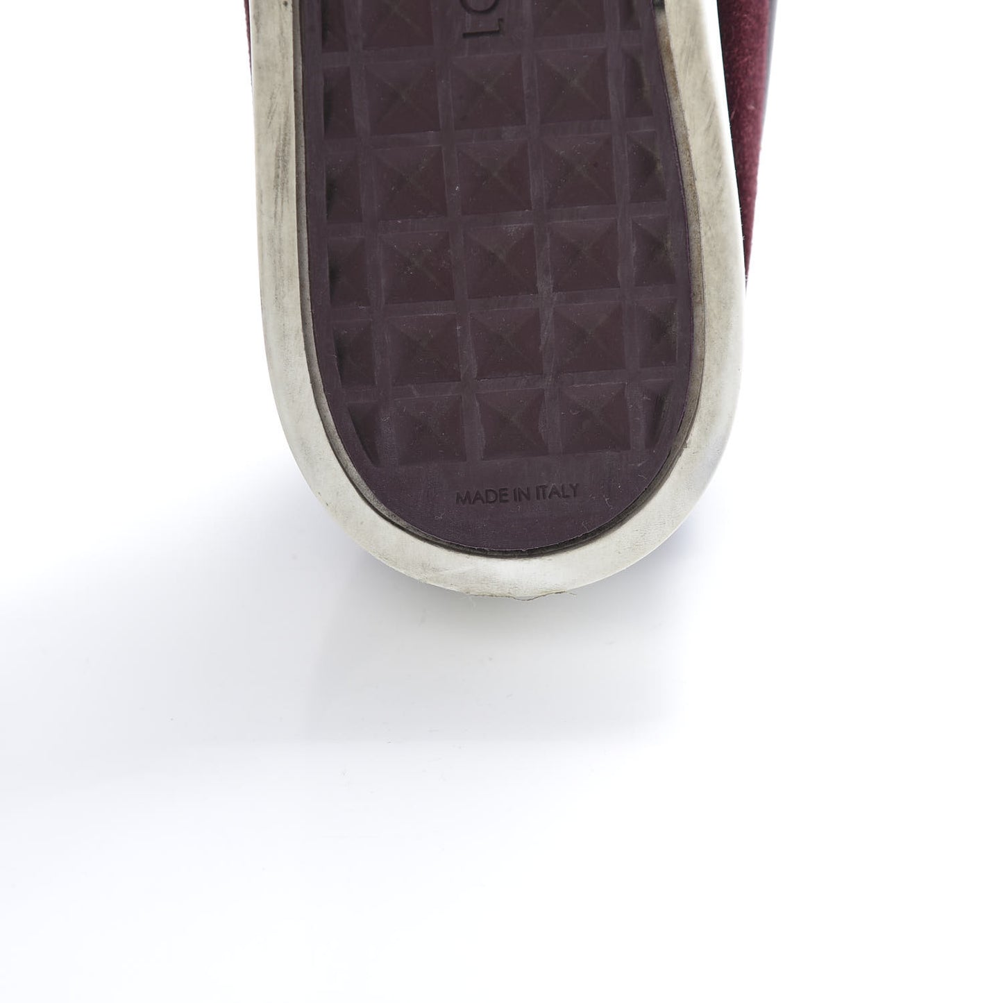 Alligator Patent Calfskin Catwalk Slip On Sneakers 36.5 Bordeaux