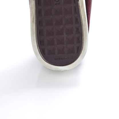 Louis Vuitton Alligator Patent Calfskin Catwalk Slip On Sneakers 36.5 Bordeaux 7 of 12