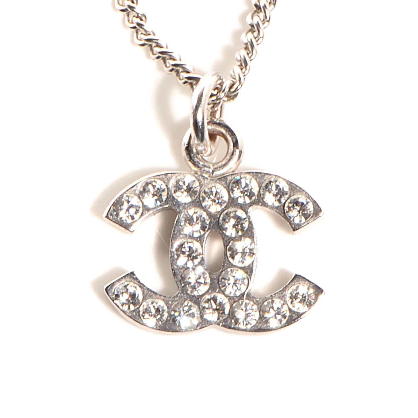 Crystal CC Timeless Necklace Silver