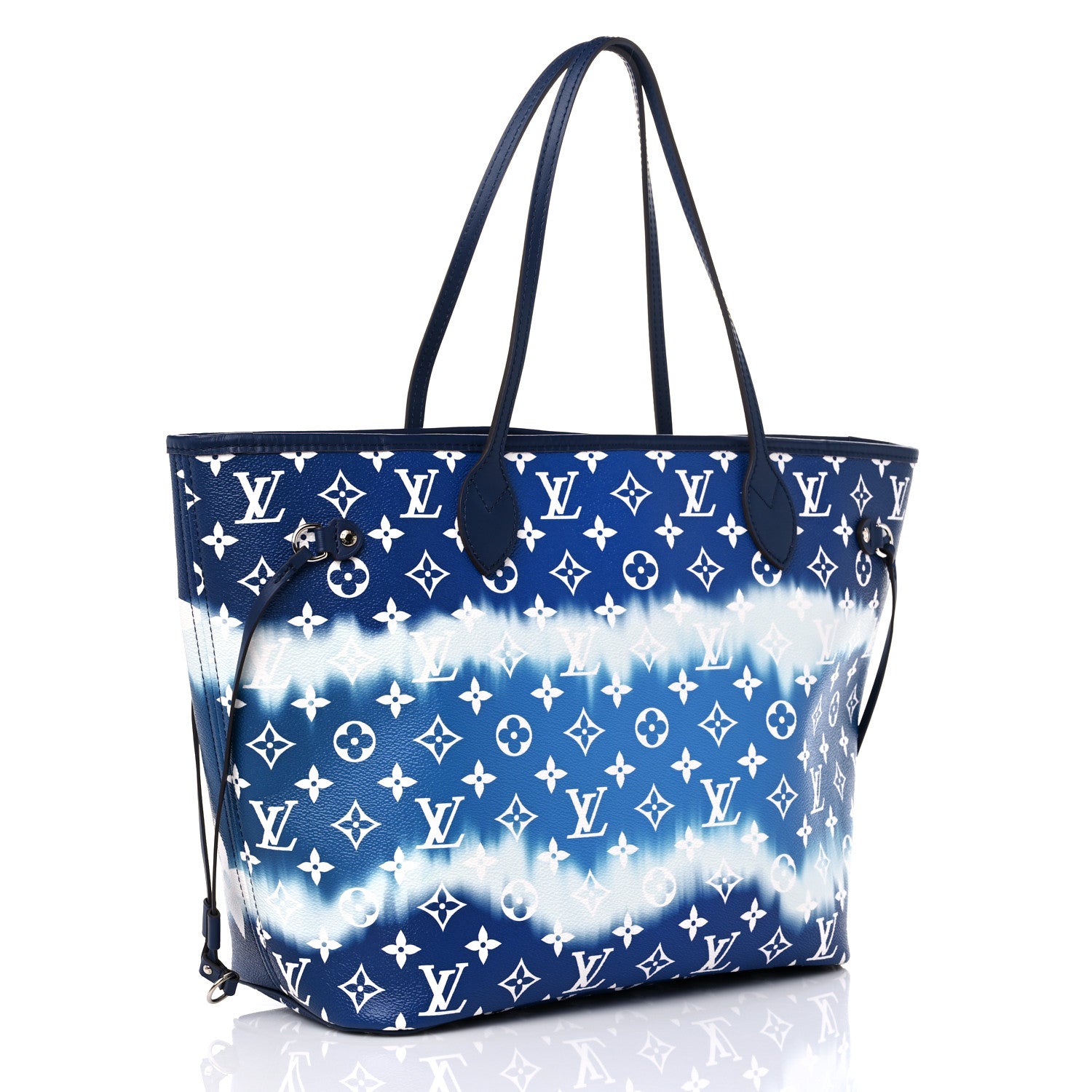Louis Vuitton Monogram Escale Neverfull MM Blue 4 of 13