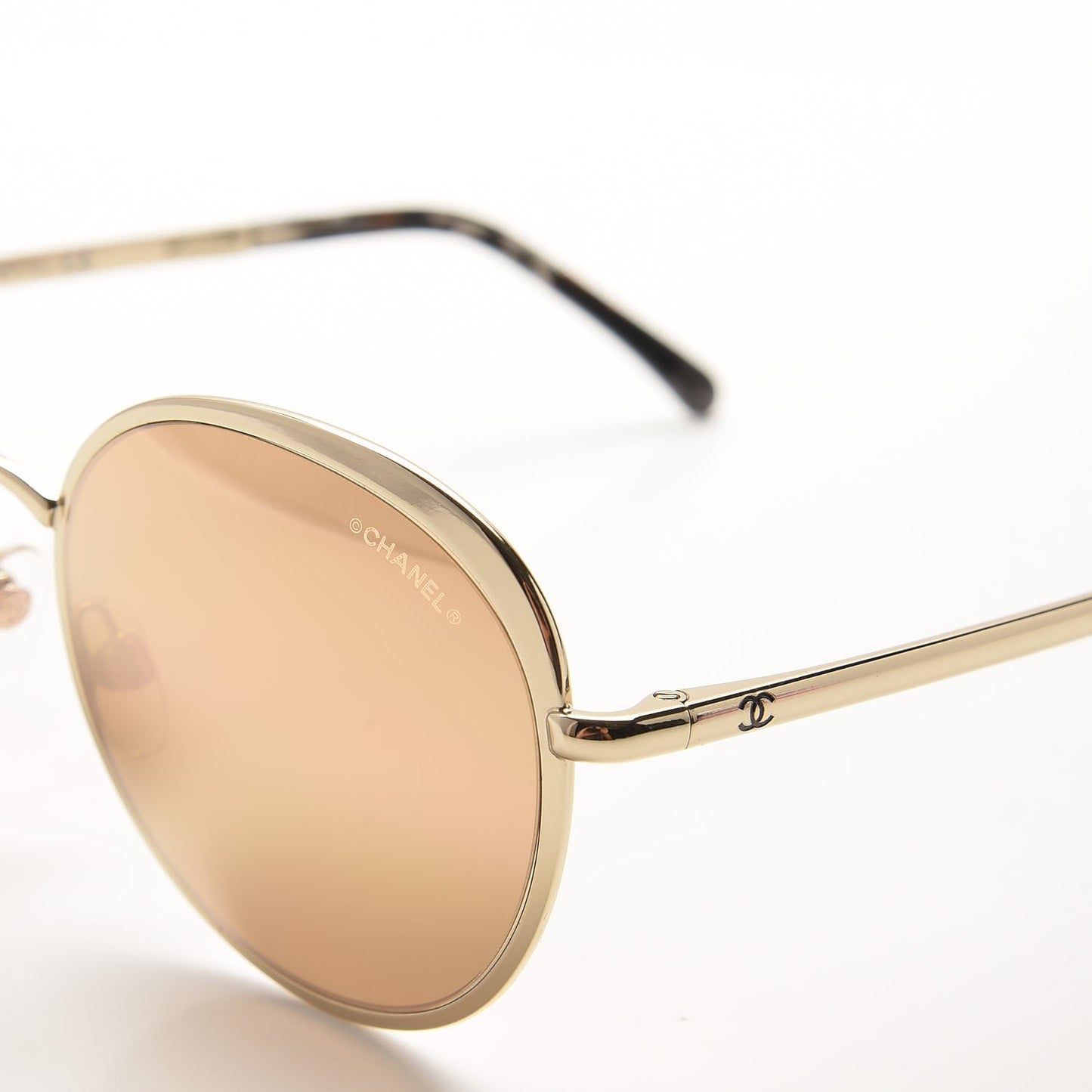 Round Mirror Sunglasses 4206 Gold