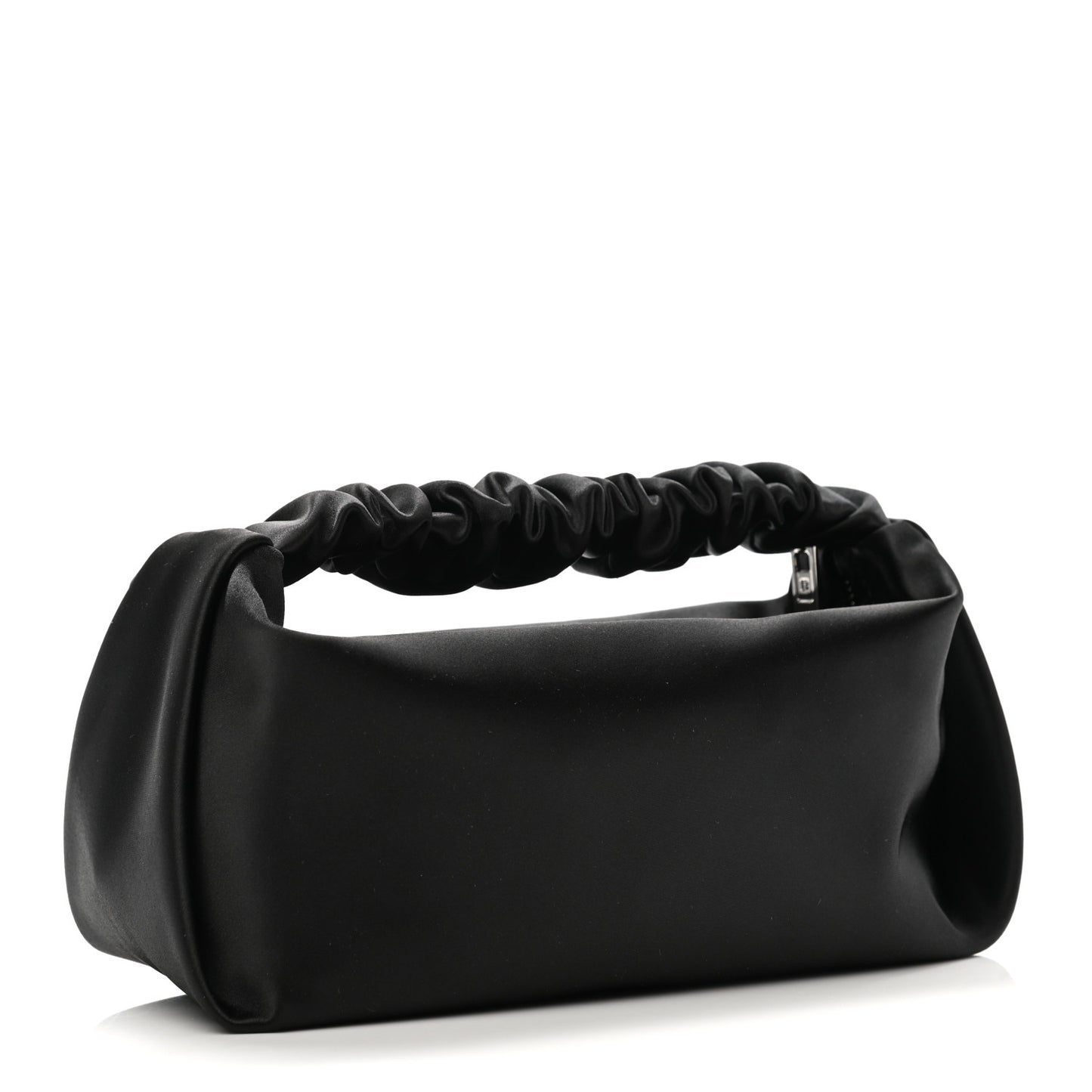 Satin Mini Scrunchie Bag Black
