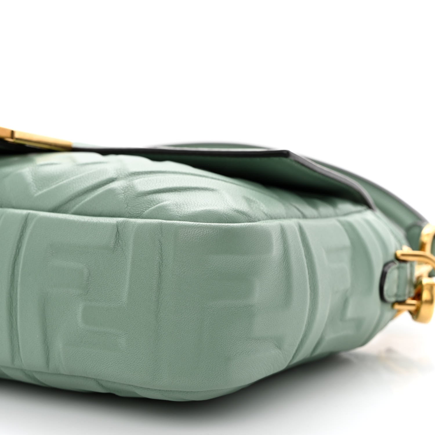 Fendi Nappa FF 1974 Embossed Baguette Menta 10 of 10