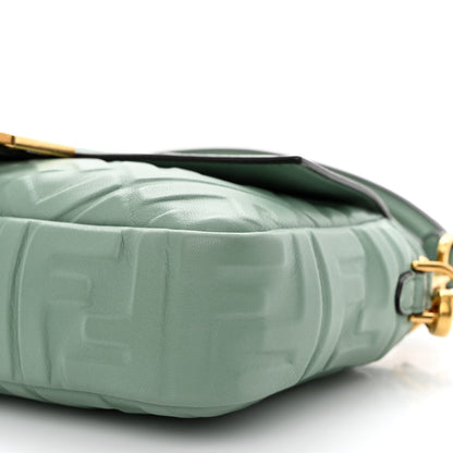 Fendi Nappa FF 1974 Embossed Baguette Menta 10 of 10
