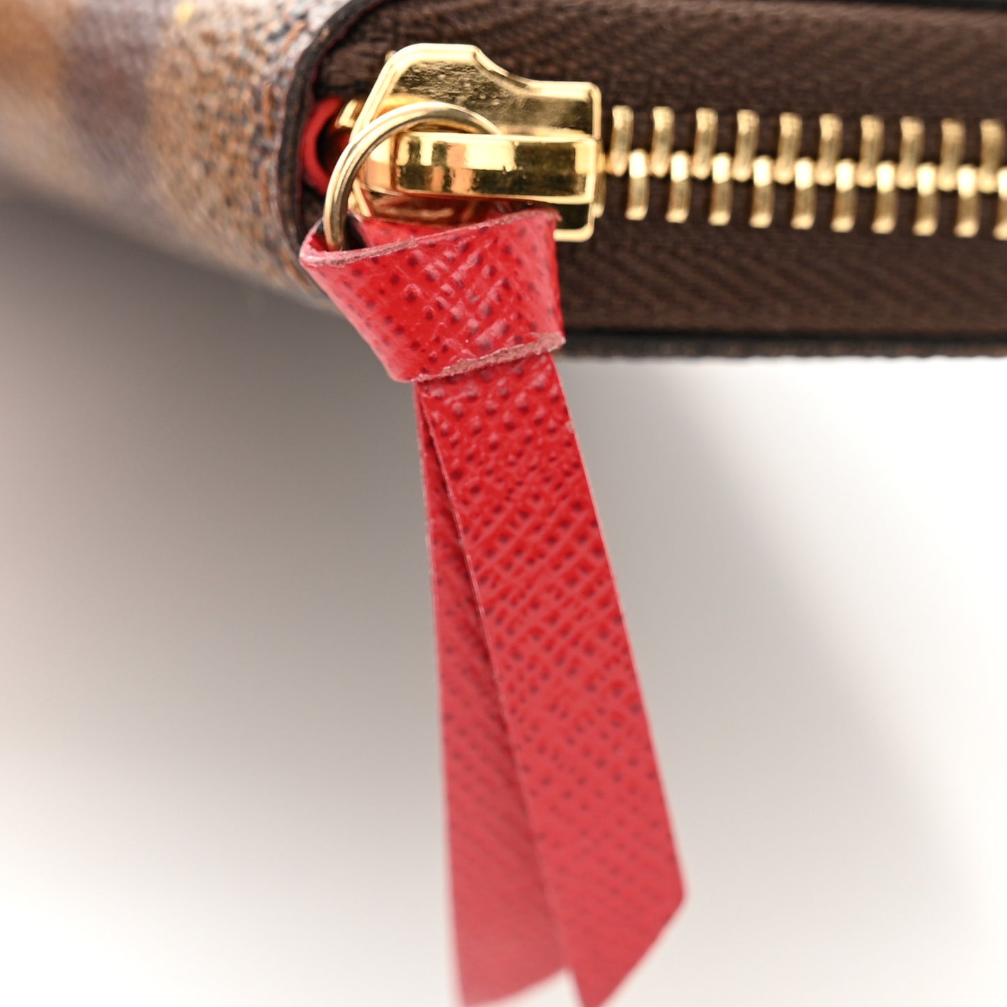 Damier Ebene Clemence Wallet Cherry