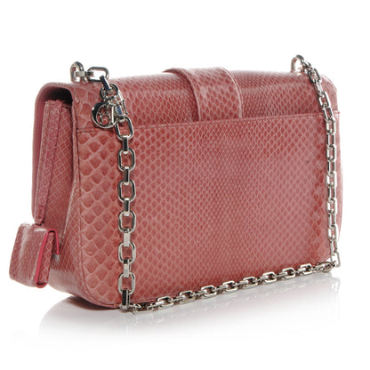 Christian Dior Shiny Python Medium Miss Dior Flap Rose Jaipur 3 of 9