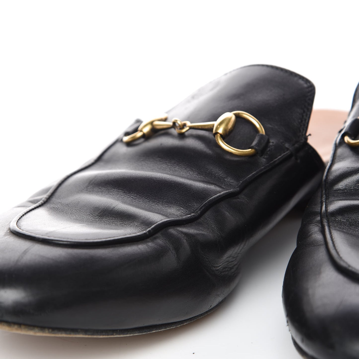 Calfskin Womens Princetown Slippers 39.5 Black