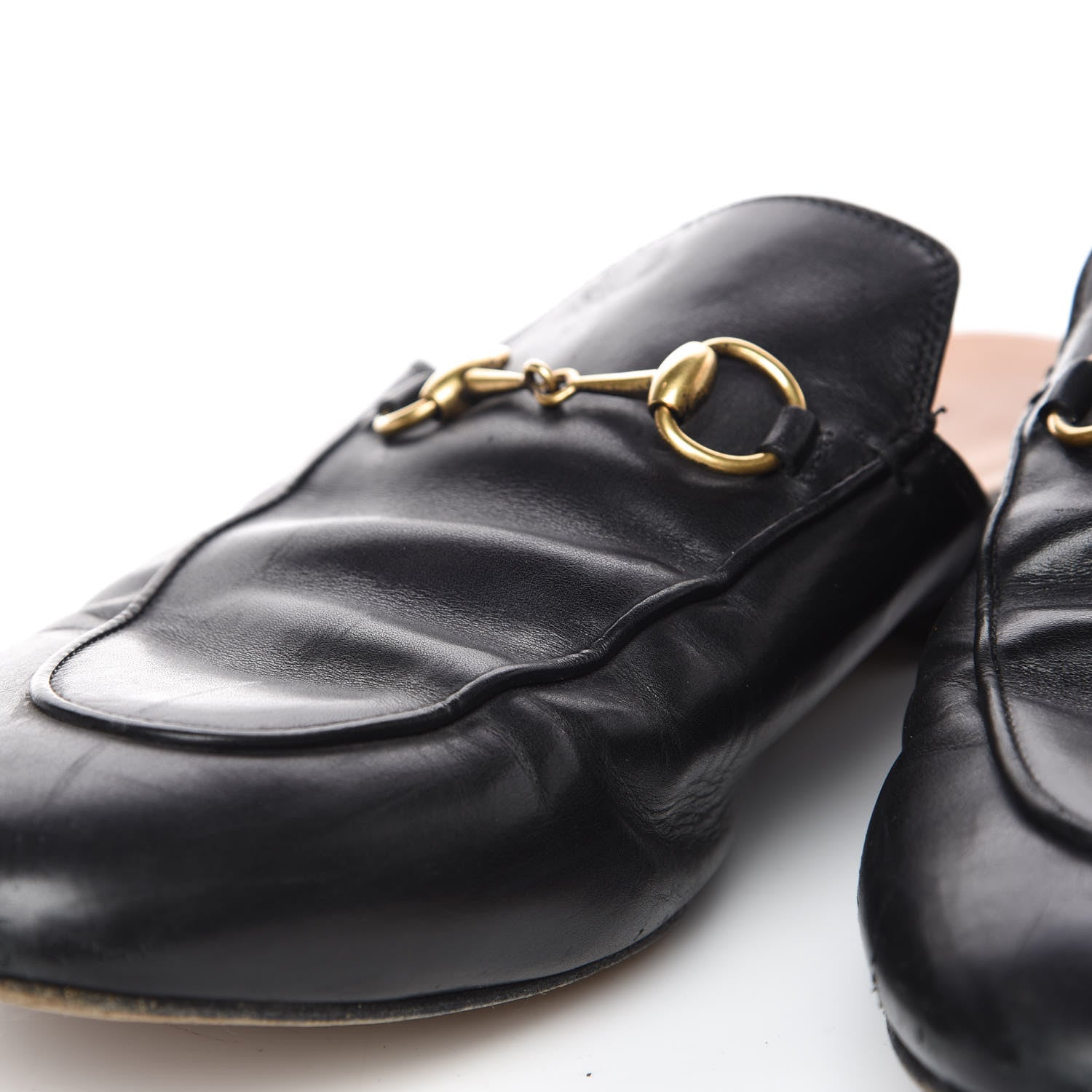 Gucci Calfskin Womens Princetown Slippers 39.5 Black 10 of 10