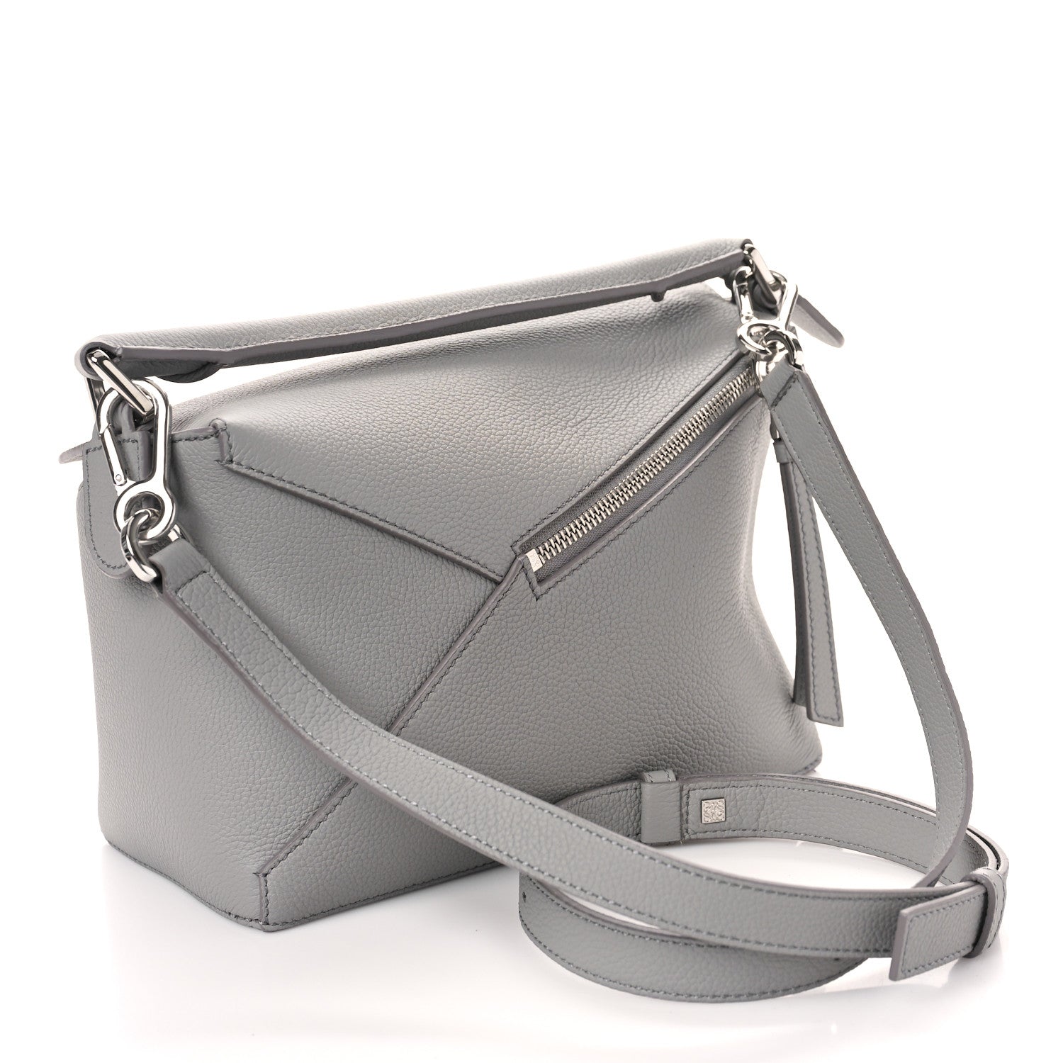 Loewe Calfskin Small Puzzle Bag Pearl Grey 3 of 9