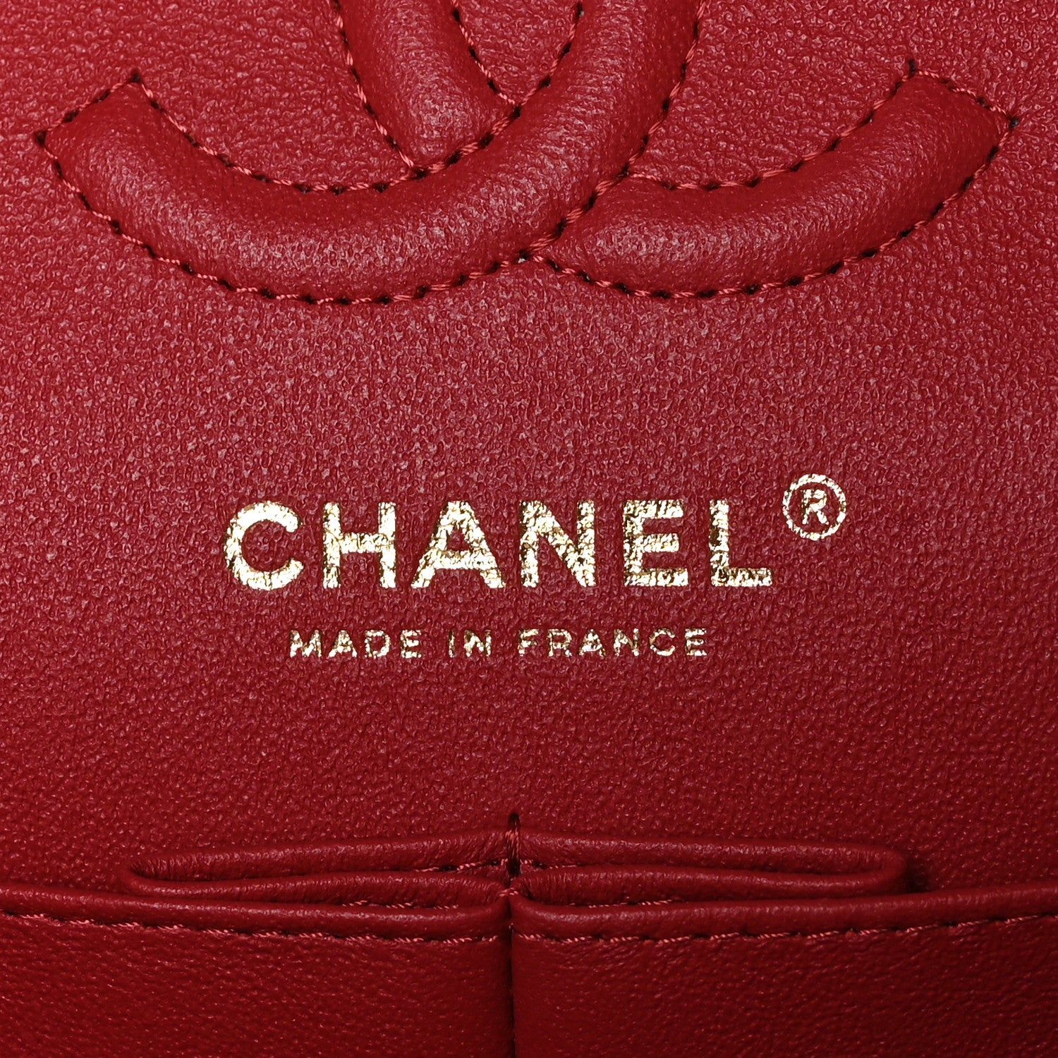 Chanel Caviar Chevron Quilted Small Double Flap Red 6 of 10