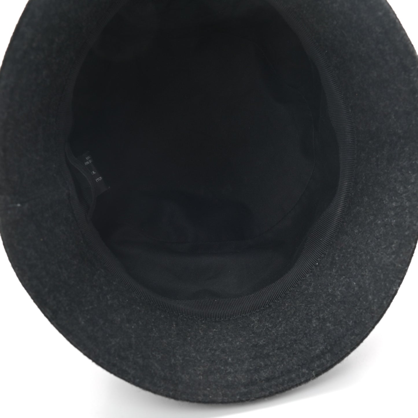 Authentic Loden Wool Metal Triangle Logo Bucket Hat L Anthracite
