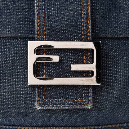 Fendi Denim Mama Baguette Blue 18 of 20