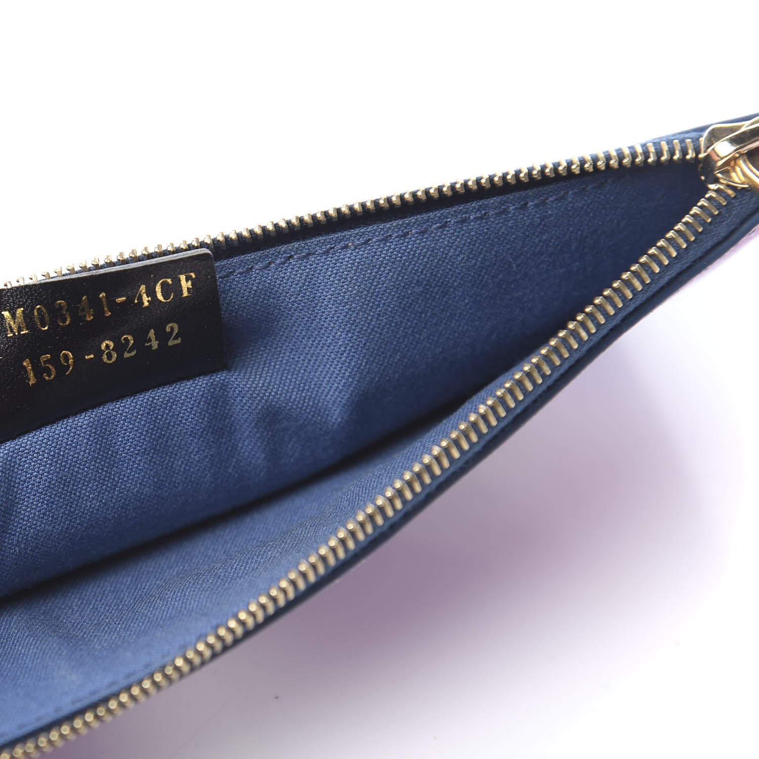 Fendi Vitello Elite Crystal Eye Monster Zip Pouch Cobalt Multicolor 7 of 10