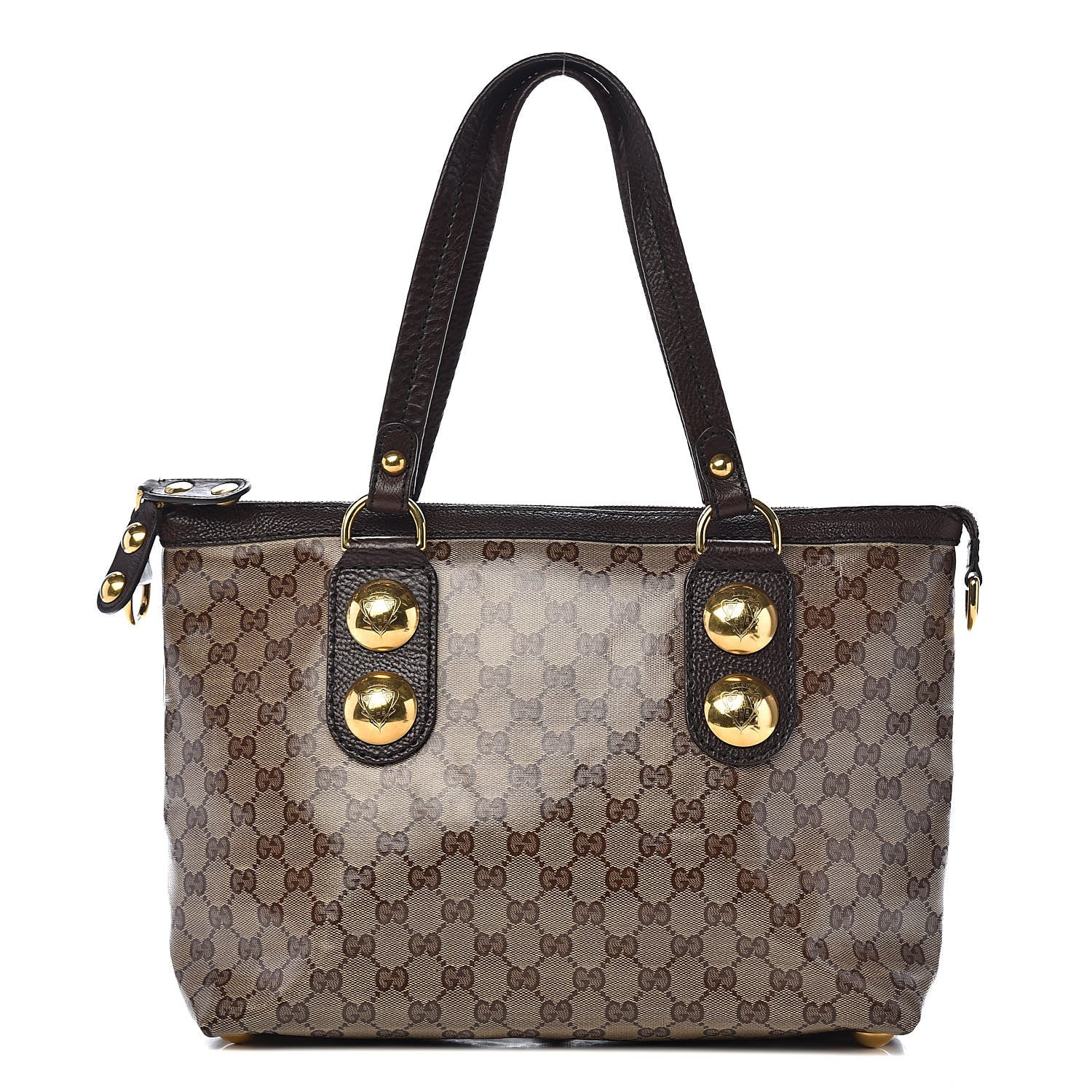 Gucci Crystal Monogram Small Babouska Tote Dark Brown 1 of 11