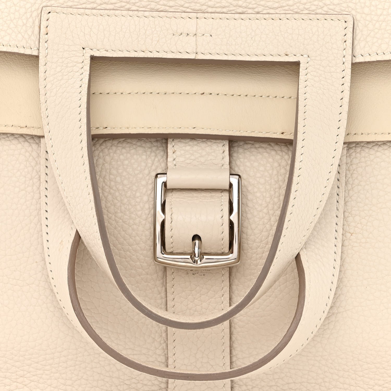 Hermes Taurillon Clemence Halzan 31 GM Craie 10 of 15