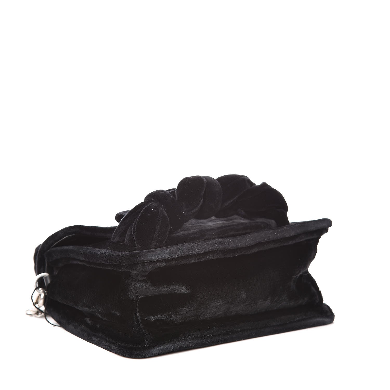 Miu Miu Velluto Froisse Tresse Shoulder Bag Black 4 of 6