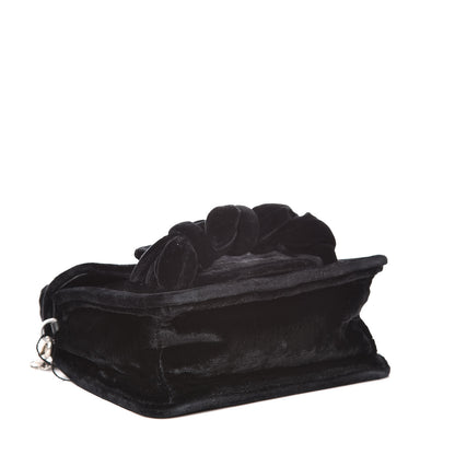 Miu Miu Velluto Froisse Tresse Shoulder Bag Black 4 of 6
