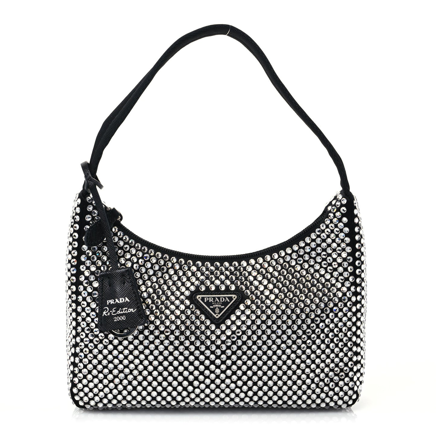 Satin Crystal Mini Re-Edition 2000 Bag Cristal