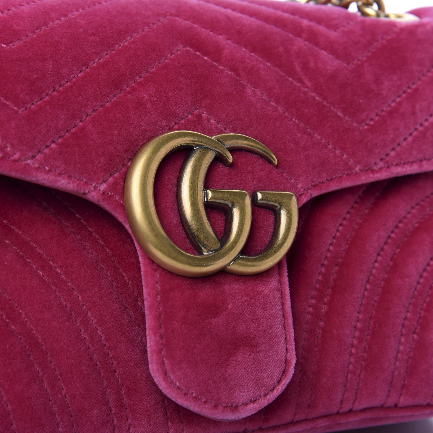 Velvet Matelasse Small GG Marmont Shoulder Bag Light Raspberry Rose