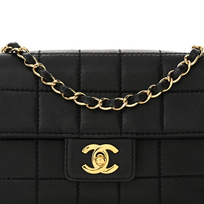 Chanel Lambskin Stitched Chocolate Bar Single Flap Black 8 of 15