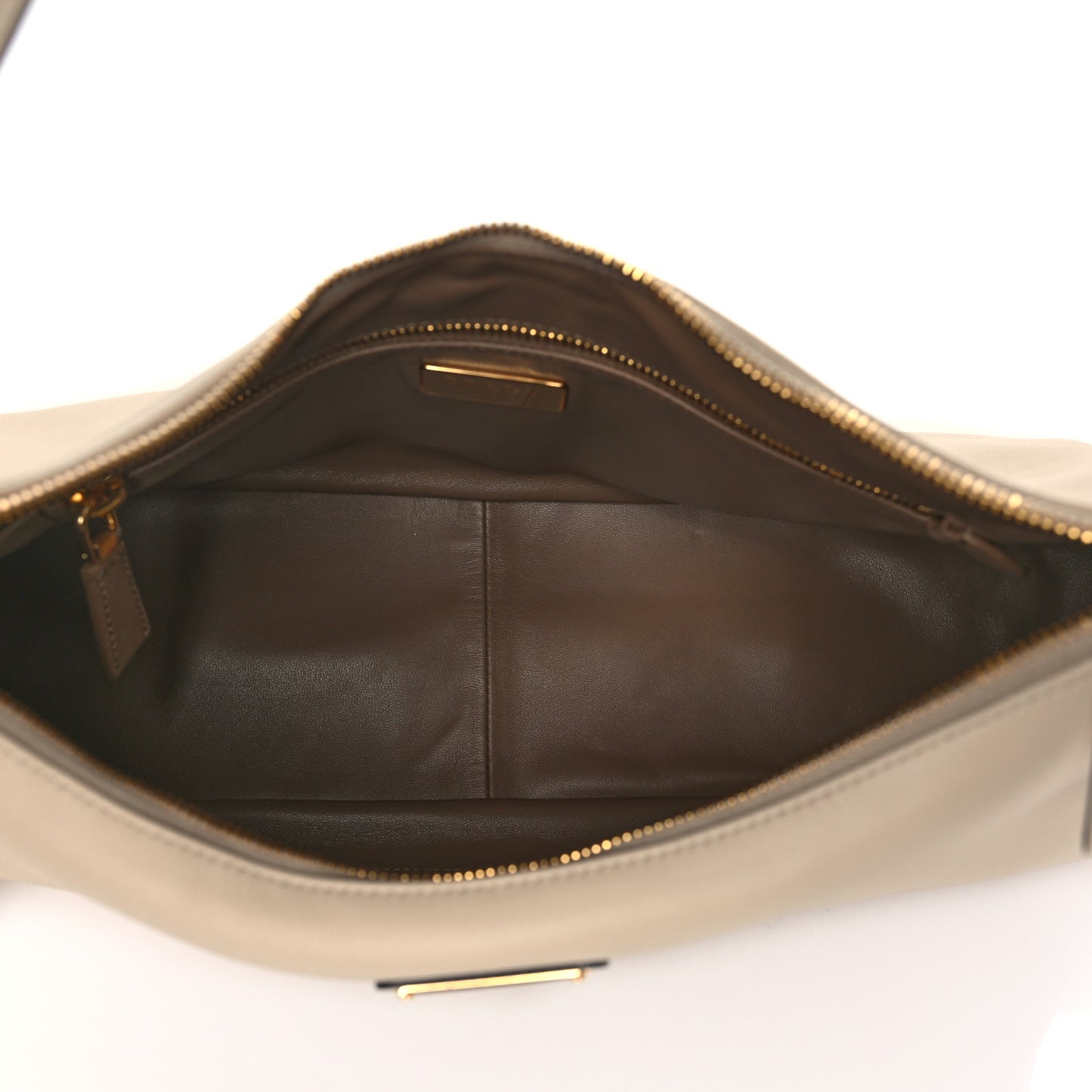 Soft Calfskin Large Aimée Shoulder Bag Travertine