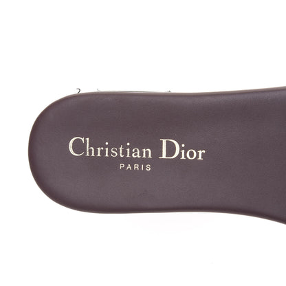Christian Dior Canvas Embroidered Dway Flat Slide Sandals 38.5 Deep Amaranth 7 of 9