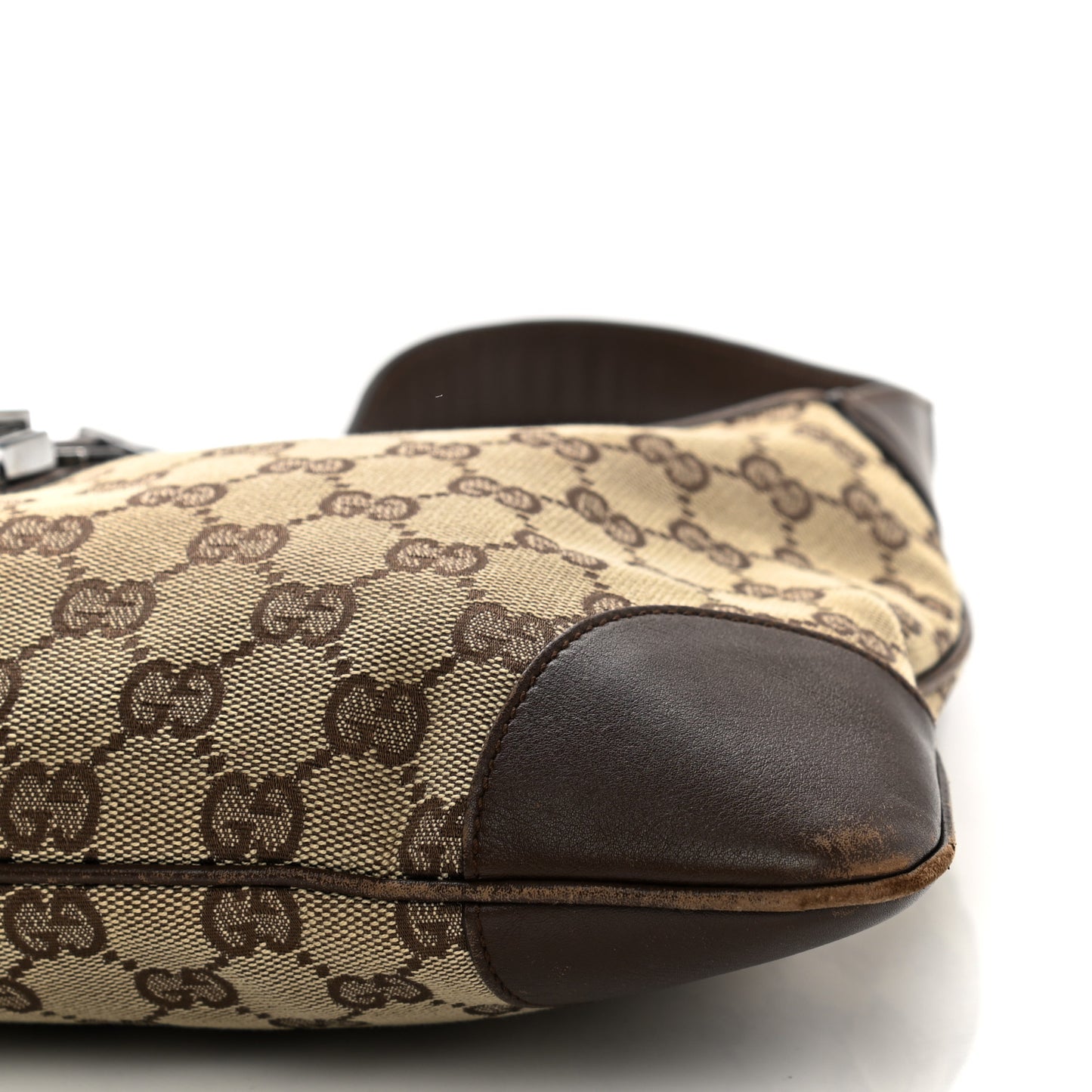 Monogram Lobster Clasp Jackie O Hobo Brown