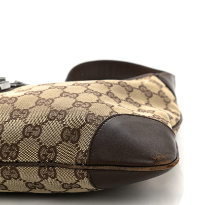 Gucci Monogram Lobster Clasp Jackie O Hobo Brown 10 of 10