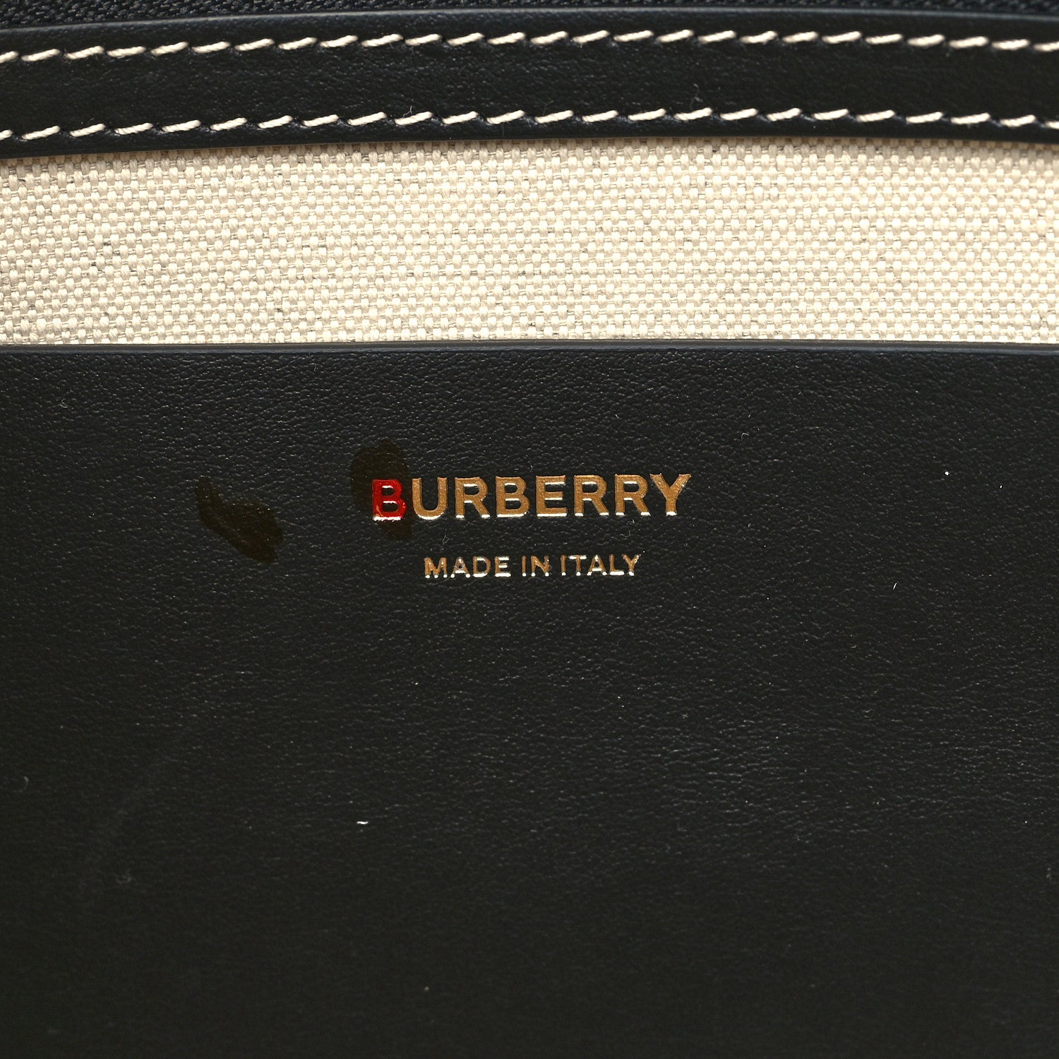 Burberry Calfskin Monogram Motif TB Medium Soft Tote Black 6 of 10