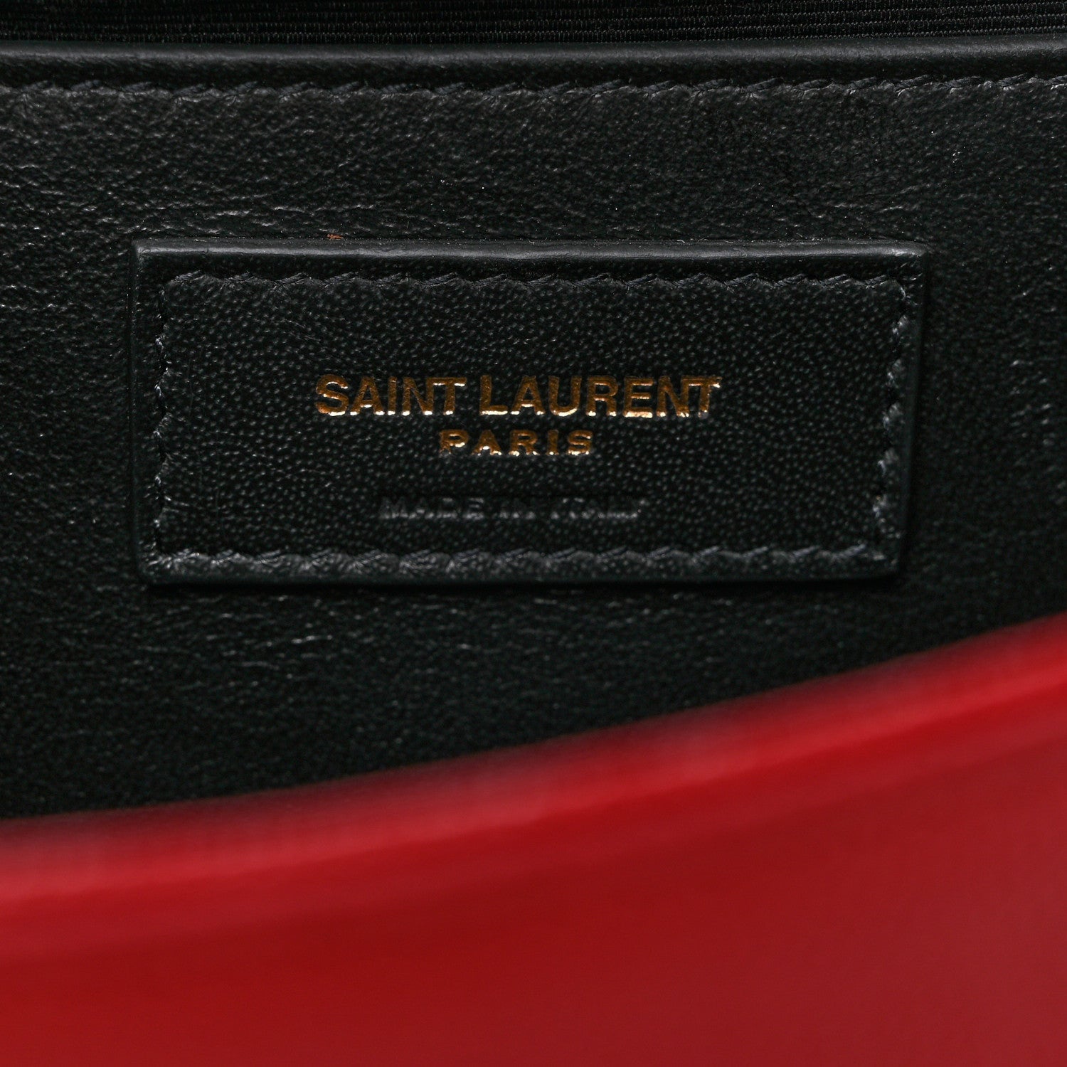 Saint Laurent Grain De Poudre Medium Monogram Kate Satchel Rouge Eros 7 of 9