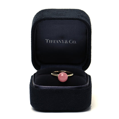 Tiffany 18K Rose Gold Rose Quartz HardWear Ball Ring 47 4 5 of 5