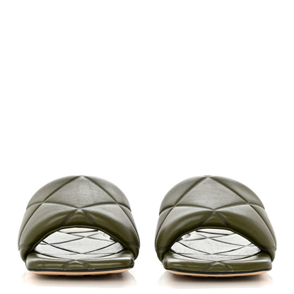 Bottega Veneta Nappa Quilted Rubber Lido Flat Sandals 36 Khaki 2 of 7