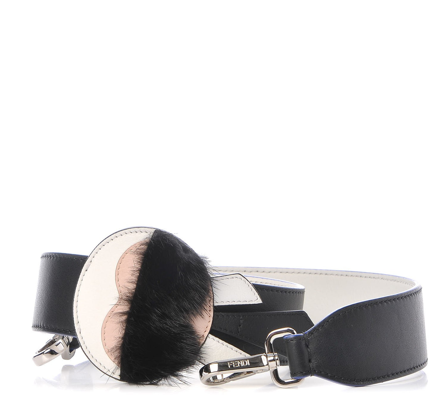 Vitello Dolce Mink Fur Karlito Inlay Strap You Black Multicolor