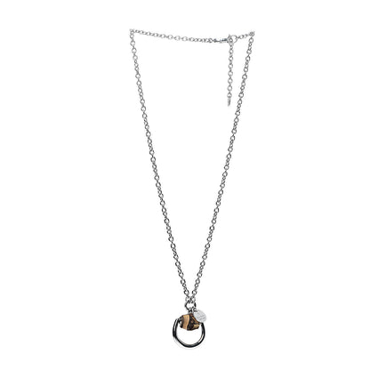 Gucci Sterling Silver Bamboo Horsebit Pendant Necklace 3 of 7