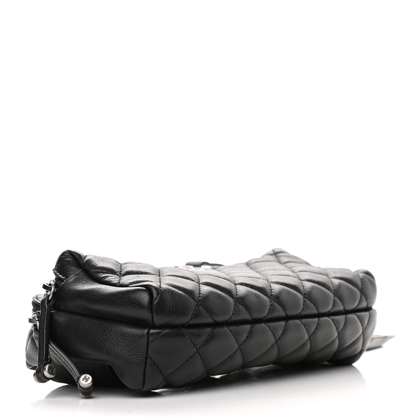 Calfskin Quilted Waist Bag Black